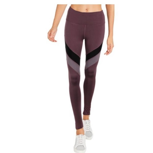 BCBGMAXAZRIA HIGH WAISTED LILAC WORKOUT LEGGING * - Picture 2 of 4